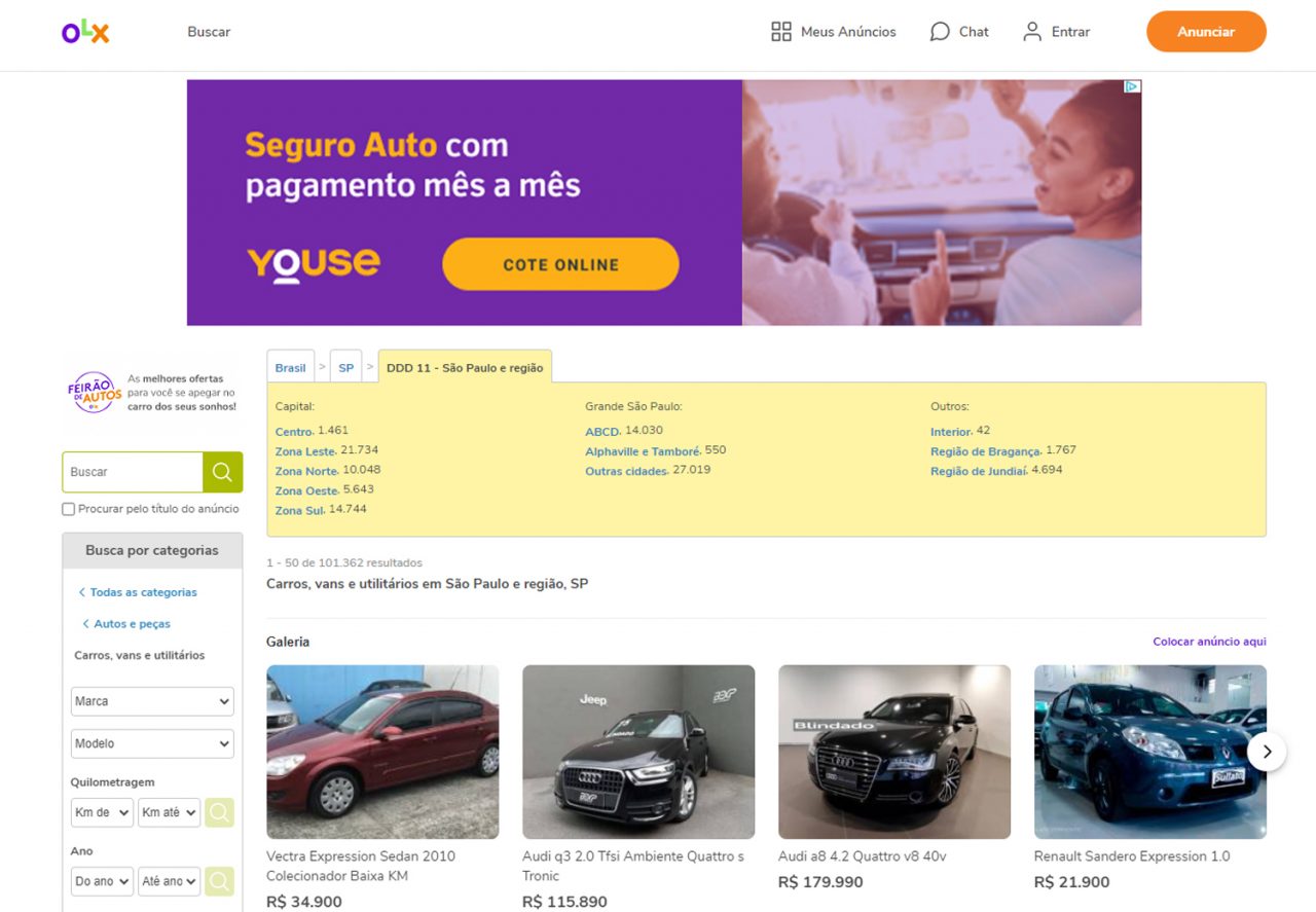 Carros na Web 